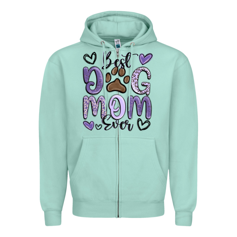 Best Dog Mom Ever Zipper Hoodie by MaliasSmallBusiness | Teevron