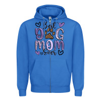 True Royal best dog mom ever Zipper Hoodie - MaliasSmallBusiness
