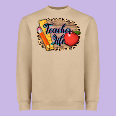 Teacher Life Background 3200x2400 Heavyweight Sweatshirt Designed By Adodesignshop