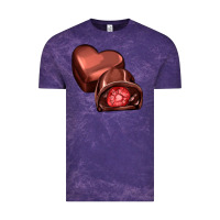 Cloud Purple heart chocolate Vintage Tee - AdoDesignShop