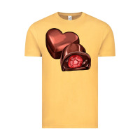 Vintage Mustard heart chocolate Vintage Tee - AdoDesignShop