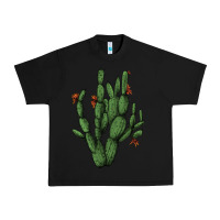 Black cactus with flowers Urban Heavy Tee - AdoDesignShop