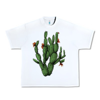 White cactus with flowers Urban Heavy Tee - AdoDesignShop