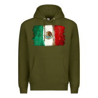 Army Green Mexican Flag Premium Hoodie - texasbilliewilder