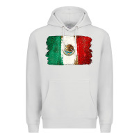 Dove Grey Mexican Flag Premium Hoodie - texasbilliewilder