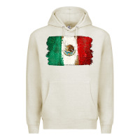 Oatmeal Heather Mexican Flag Premium Hoodie - texasbilliewilder