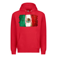 Red Mexican Flag Premium Hoodie - texasbilliewilder