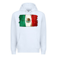 White Mexican Flag Premium Hoodie - texasbilliewilder