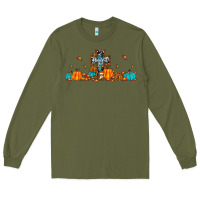 Army Green thankful cross pumpkin Long Sleeve Tee - JahusDesignShop