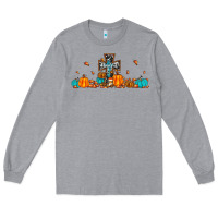 Heather Grey thankful cross pumpkin Long Sleeve Tee - JahusDesignShop