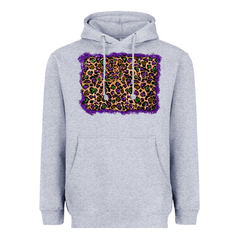 Mardi Gras Leopard Background Heavyweight Hoodie by RanaPortraitStore | Teevron