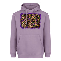 Lavender mardi gras leopard background Heavyweight Hoodie - RanaPortraitStore