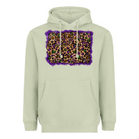 Matcha mardi gras leopard background Heavyweight Hoodie - RanaPortraitStore
