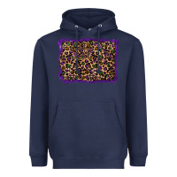 Navy mardi gras leopard background Heavyweight Hoodie - RanaPortraitStore
