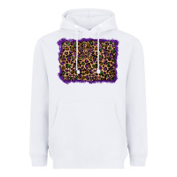 White mardi gras leopard background Heavyweight Hoodie - RanaPortraitStore
