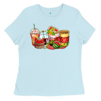 Baby Blue watermelon farm fresh coffee cups Ladies Tee - Zillion Design Studio