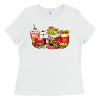 White watermelon farm fresh coffee cups Ladies Tee - Zillion Design Studio