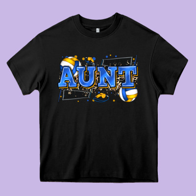 Aunt Volleyball Heavy Core Tee Designed By Zillion Design Studio