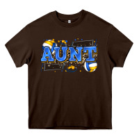 Chocolate Brown aunt volleyball Heavy Core Tee - Zillion Design Studio