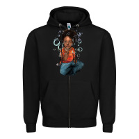 Black afro black boy Zipper Hoodie - NancyCooperArtShop