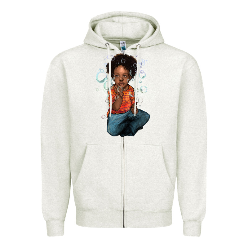 Afro Black Boy Zipper Hoodie by NancyCooperArtShop | Teevron