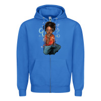 True Royal afro black boy Zipper Hoodie - NancyCooperArtShop