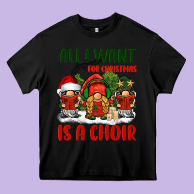 All I Want For Christmas Is A Choir Heavy Core Tee Designed By Barkaloodesign