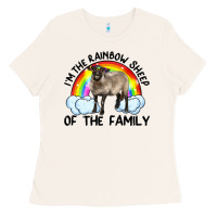 Bone i'm the rainbow sheep of the family suffolk sheep black face sheep Ladies Tee - RanaPortraitStore