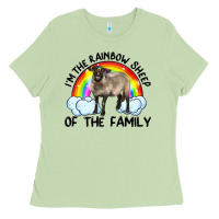 Matcha i'm the rainbow sheep of the family suffolk sheep black face sheep Ladies Tee - RanaPortraitStore