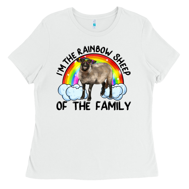 I'm The Rainbow Sheep Of The Family Suffolk Sheep Black Face Sheep Ladies Tee by RanaPortraitStore | Teevron