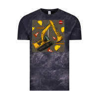 Cloud Black excavator seamless pattern Vintage Tee - BundleAndBundleShop