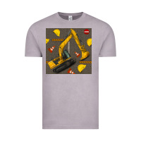 Vintage Zinc excavator seamless pattern Vintage Tee - BundleAndBundleShop