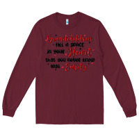 Burgundy grandchildren fill a space in your heart Long Sleeve Tee - MaliasSmallBusiness