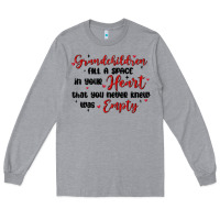 Heather Grey grandchildren fill a space in your heart Long Sleeve Tee - MaliasSmallBusiness