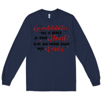 Navy grandchildren fill a space in your heart Long Sleeve Tee - MaliasSmallBusiness
