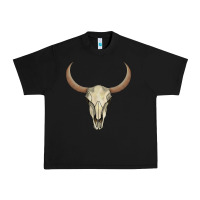 Black bull skull Urban Heavy Tee - AdoDesignShop