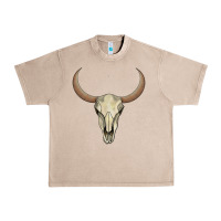 French Oak bull skull Urban Heavy Tee - AdoDesignShop