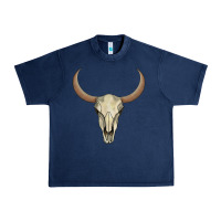 Navy bull skull Urban Heavy Tee - AdoDesignShop