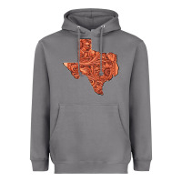 Storm Texas Map Western Tooled Leather Pattern Heavyweight Hoodie - Bettercallsaul