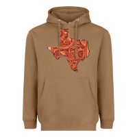 Toasted Coconut Texas Map Western Tooled Leather Pattern Heavyweight Hoodie - Bettercallsaul