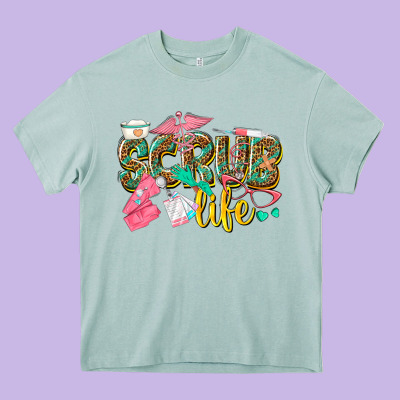 Scrub Life Heavy Core Tee Designed By Texasbilliewilder