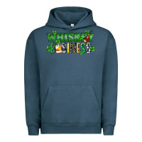 Pigment Midnight Navy Whiskey business St. Patrick's Day Urban Hoodie - CowGirlArtShop