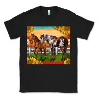 Black Western Ranch Horses Classic Tee - LillyAllenDesigns