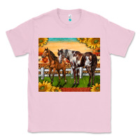 Bubblegum Pink Western Ranch Horses Classic Tee - LillyAllenDesigns