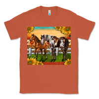 Copper Western Ranch Horses Classic Tee - LillyAllenDesigns