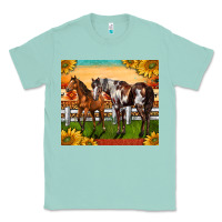 Seafoam Western Ranch Horses Classic Tee - LillyAllenDesigns
