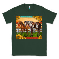 Sports Green Western Ranch Horses Classic Tee - LillyAllenDesigns
