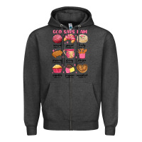 Charcoal Heather god says i am mexican pan dulce Zipper Hoodie - MaliasSmallBusiness