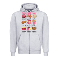 Heather Grey god says i am mexican pan dulce Zipper Hoodie - MaliasSmallBusiness