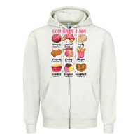 Oatmeal Heather god says i am mexican pan dulce Zipper Hoodie - MaliasSmallBusiness